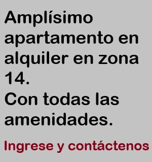 Alquiler apartamento zona 14